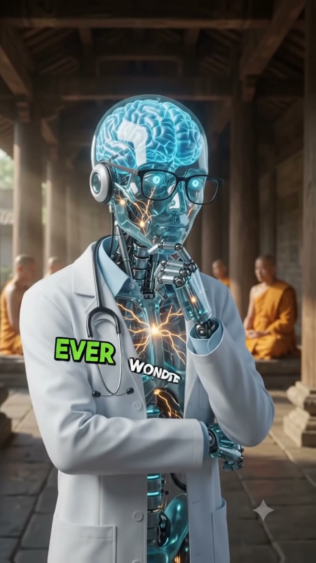 3D biomedical visualization of neural networks in a transparent human brain